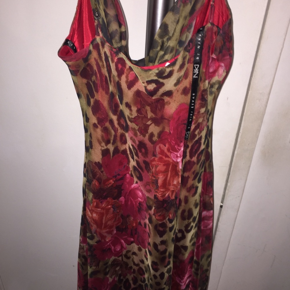 Leopard/floral dress